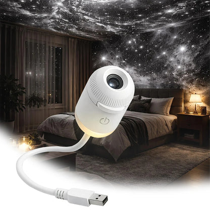 Galaxy Projektor & Nattlampa 2-i-1 (Med 12 Magiska Motiv)