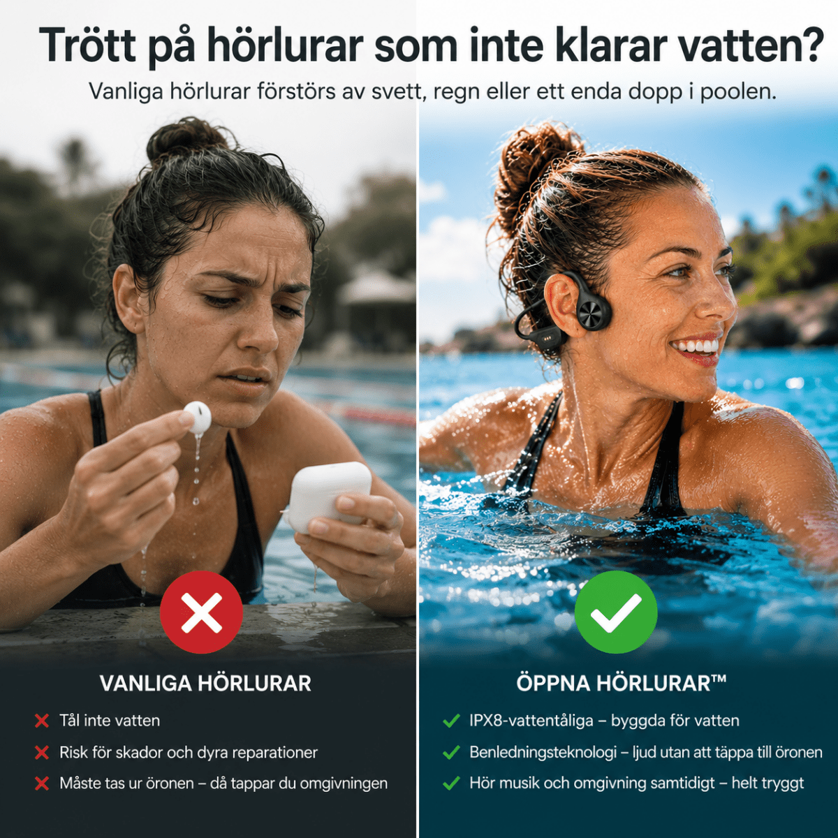 Jämförelse mellan benledningshörlurar och vanliga hörlurar