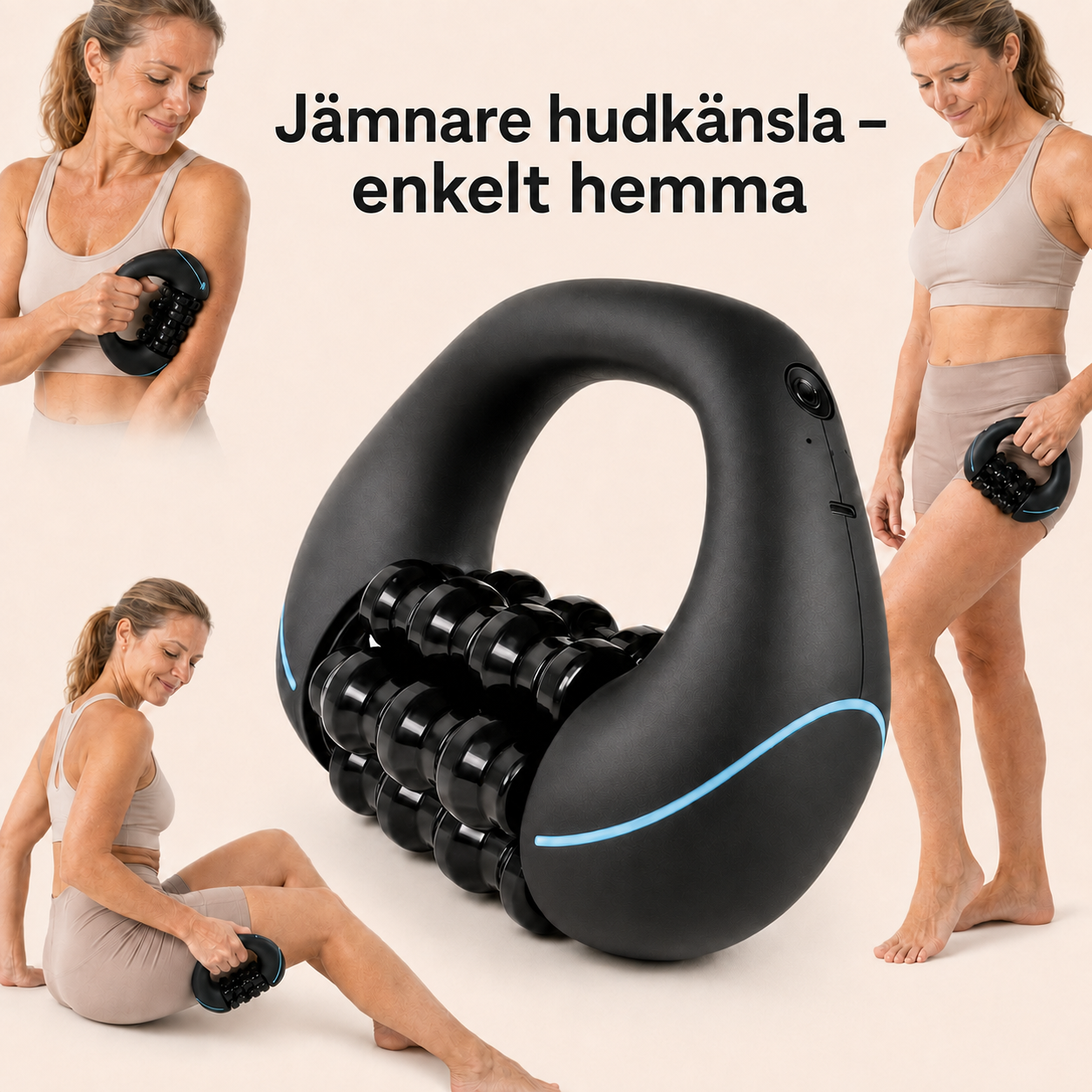 DermaRoll™ Elektrisk Massageroller för Celluliter & Muskelmassage