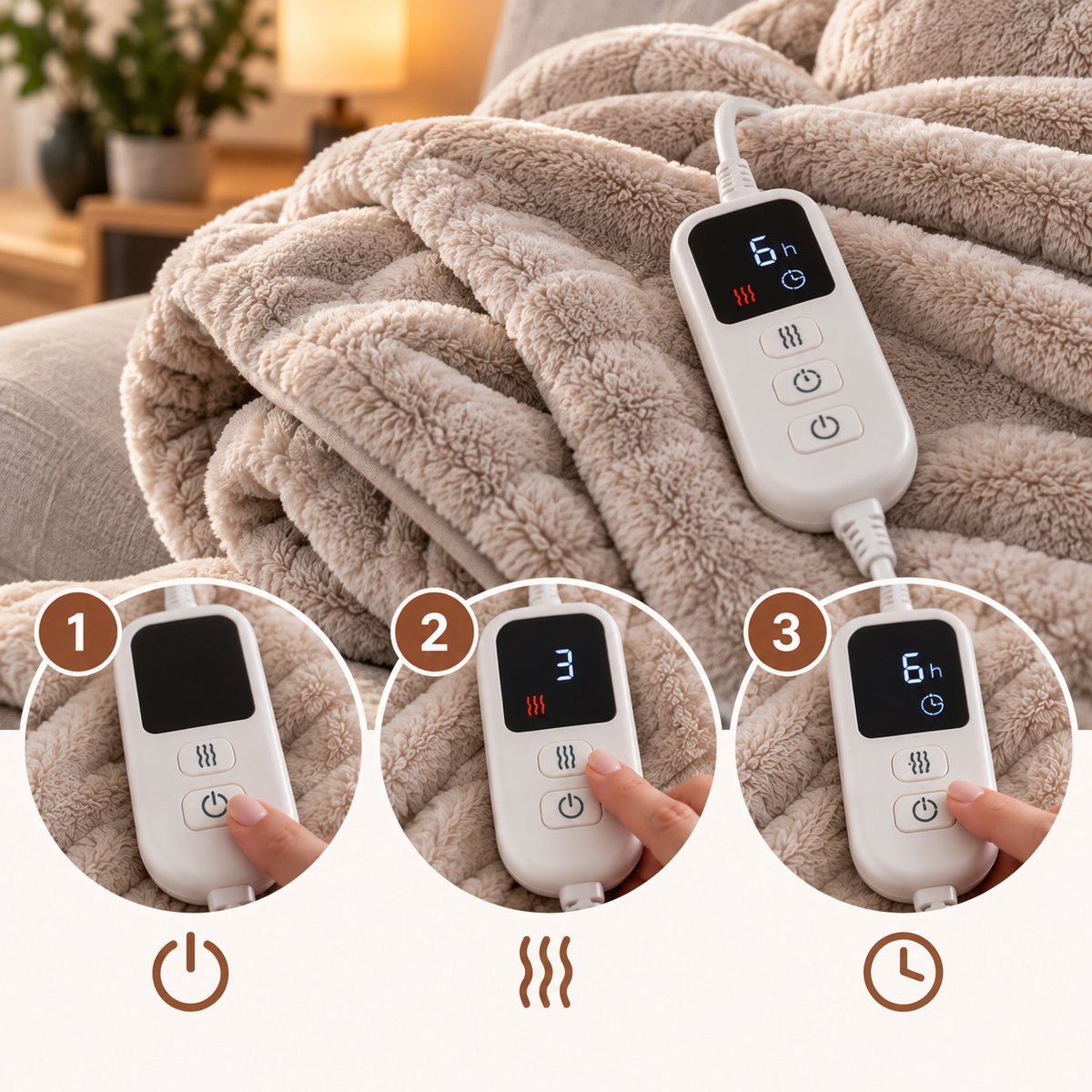 Digital kontroll för temperatur och timer på värmepläden