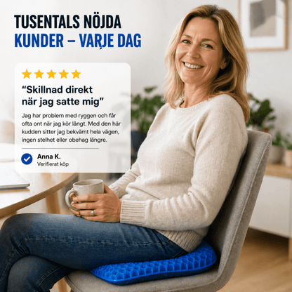 GelSit™ – Avlastande Gelkudde för Sittkomfort - Orange Clover