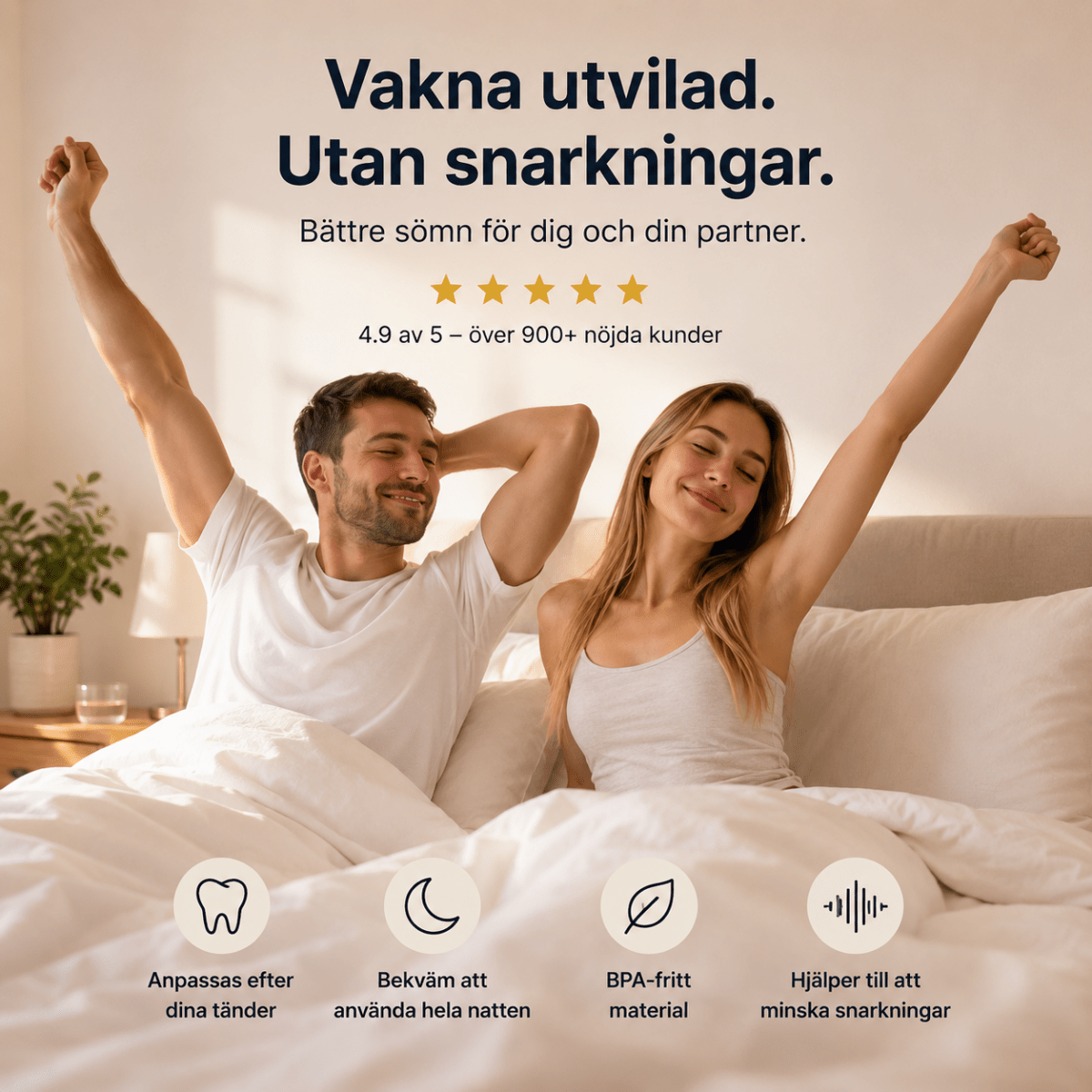 Anti-snarkningsmunstycke för bättre sömn