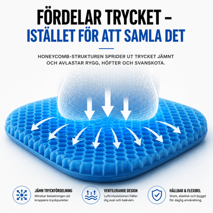 GelSit™ – Avlastande Gelkudde för Sittkomfort - Orange Clover