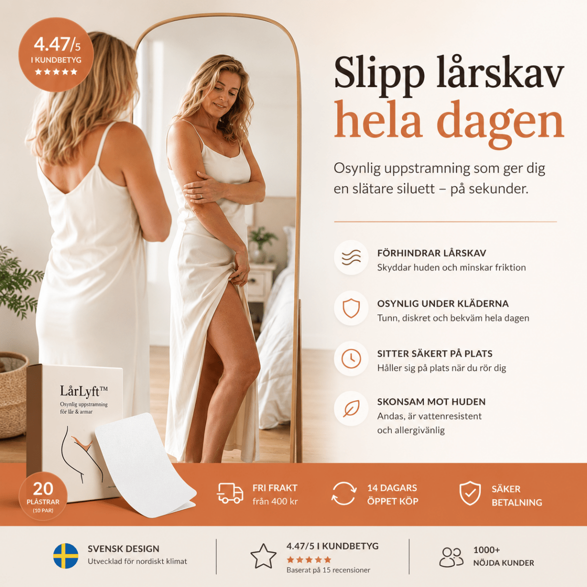 LårLyft™ – Osynlig Uppstramning för Lår & Armar - Orange Clover