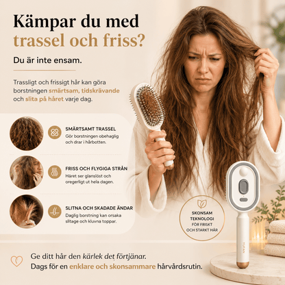 HårRo™ – Sladdlös Sprayborste med Avslappnande Hårbottenmassage - Orange Clover