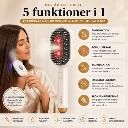 HårRo™ – Sladdlös Sprayborste med Avslappnande Hårbottenmassage - Orange Clover
