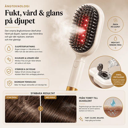 HårRo™ – Sladdlös Sprayborste med Avslappnande Hårbottenmassage - Orange Clover