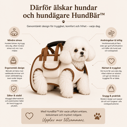 HundBär™ – Bekväm Bärväska för Små Hundar - Orange Clover