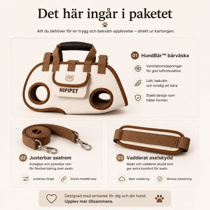 HundBär™ – Bekväm Bärväska för Små Hundar - Orange Clover