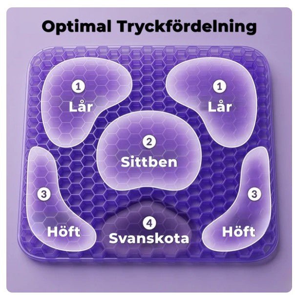 GelSit™ – Avlastande Gelkudde för Sittkomfort - Orange Clover