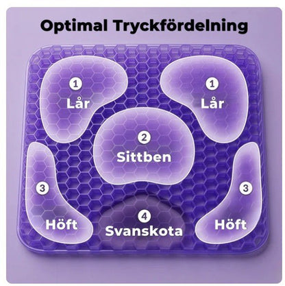GelSit™ – Avlastande Gelkudde för Sittkomfort - Orange Clover