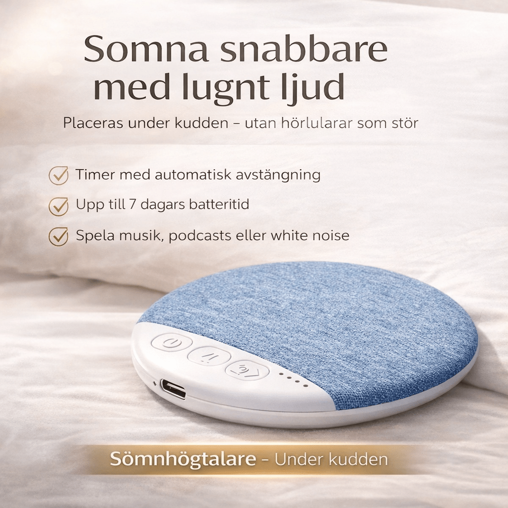 SömnRo ljudkudde för musik, meditation och regnljud vid sänggående