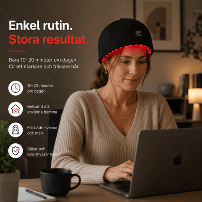 Rödljusterapi hjälm för hårvård